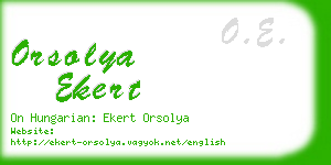 orsolya ekert business card